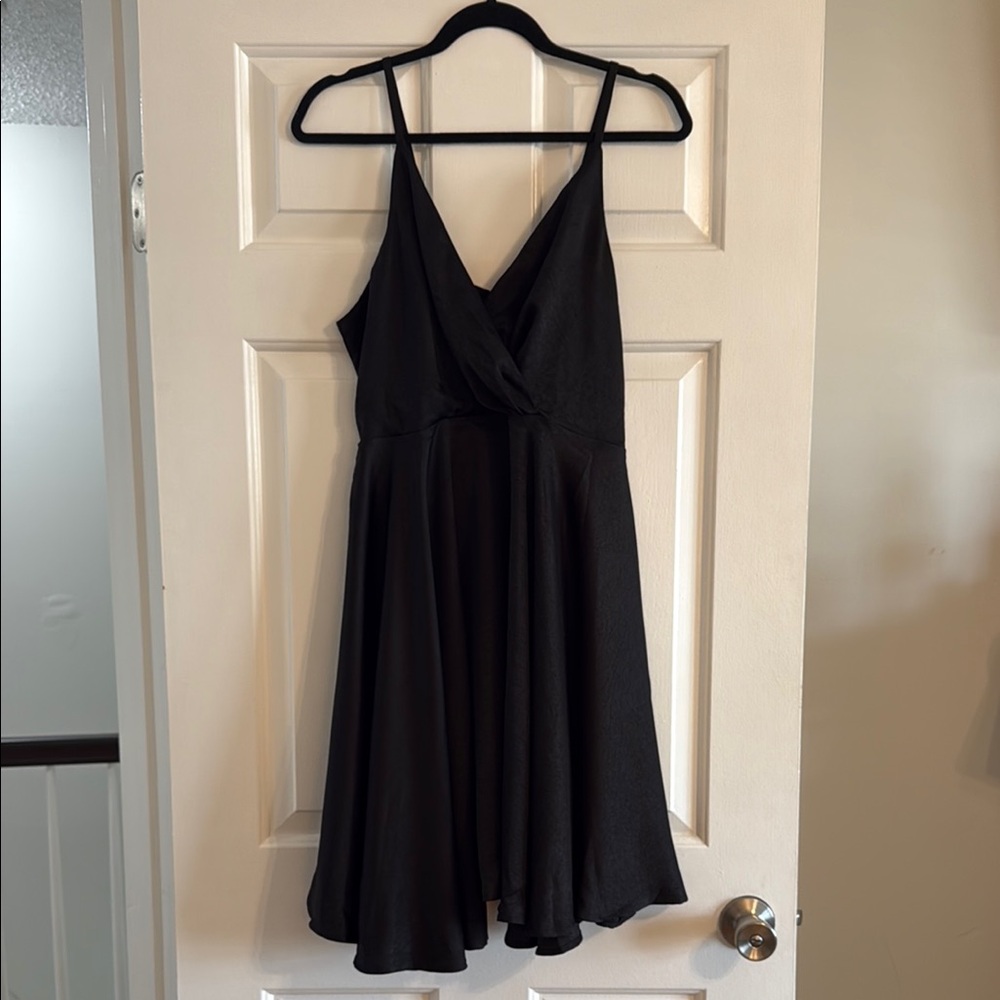 SHEIN Black Mini Dress with V-Neck